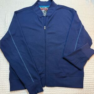 Men's Navy Knit full zip jacket